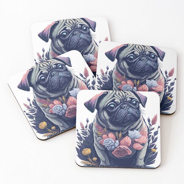 Item preview, Pug Flourish designed and sold by HarshBrown.