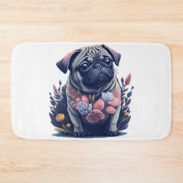 Item preview, Pug Flourish designed and sold by HarshBrown.