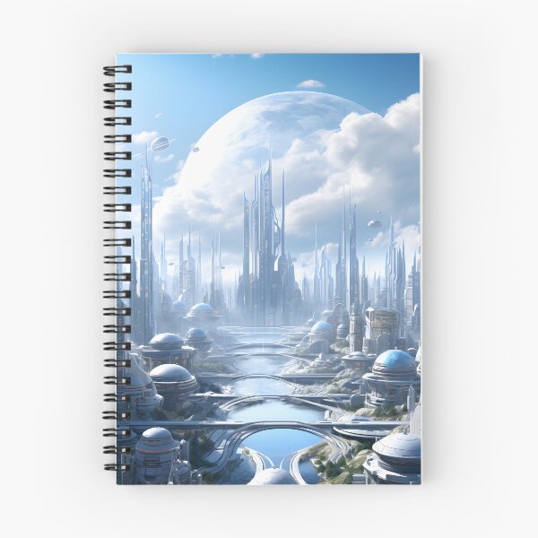 Item preview, Futuristic Cityscape | Sketch designed and sold by Shirtastically.