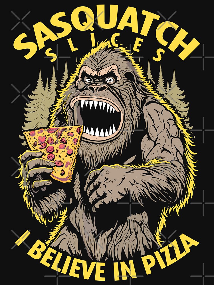 Pizza Sasquatch Gift Bigfoot' Sticker