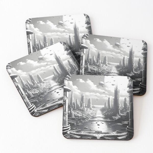 Item preview, Futuristic Cityscape | Sketch designed and sold by Shirtastically.
