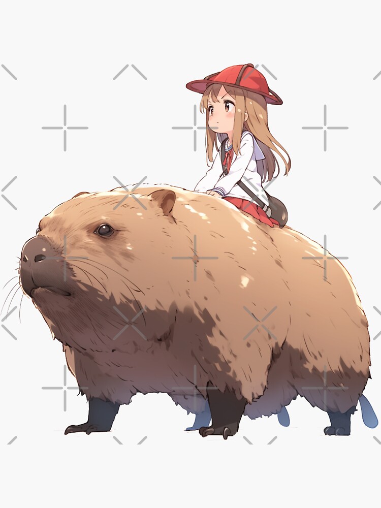 capybara cartoon fintech software programmer anime