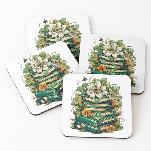 Item preview, Blossoming Bookends: A Garden of Green Tomes designed and sold by MDartists.