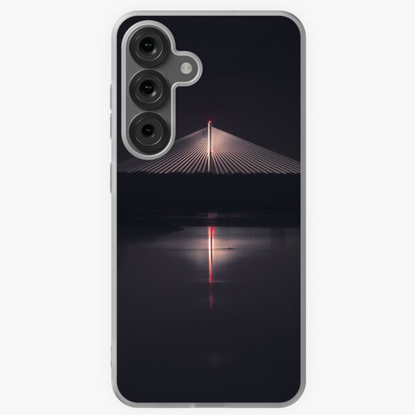 Wroclaw Redzinski Bridge by night Samsung Galaxy Soft Case