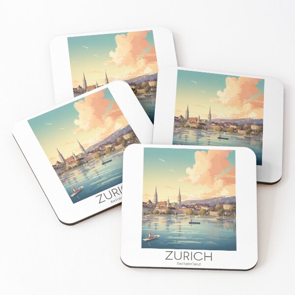Item preview, A Vintage Travel Illustration of Zurich - Switzerland designed and sold by GoodOldVintage.