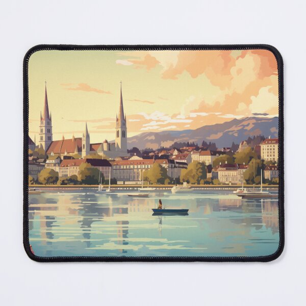 Item preview, A Vintage Travel Illustration of Zurich - Switzerland designed and sold by GoodOldVintage.