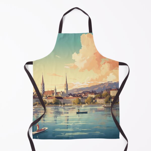 Item preview, A Vintage Travel Illustration of Zurich - Switzerland designed and sold by GoodOldVintage.