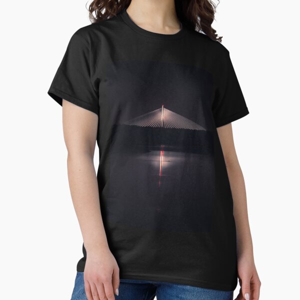 Wroclaw Redzinski Bridge by night Classic T-Shirt