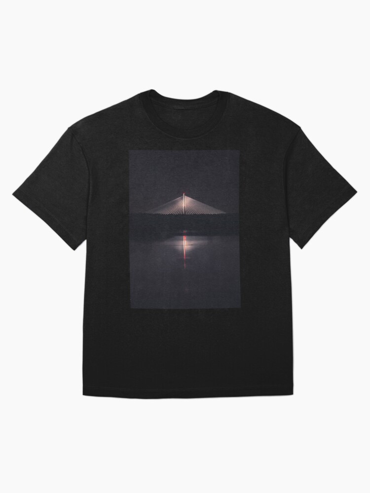 Thumbnail 3 of 7, Oversized T-Shirt, Wroclaw Redzinski Bridge by night designed and sold by picdab-com.