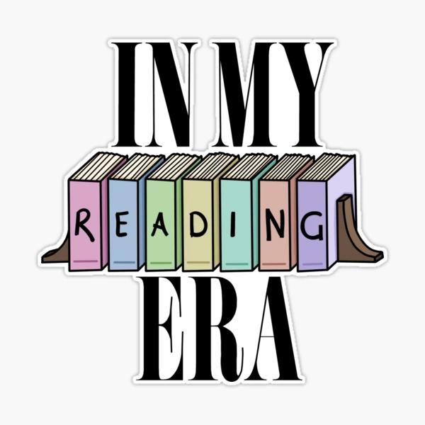 In my reading era Sticker for Sale by Becky-Marie