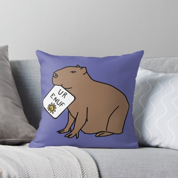 Item preview, Cute Capybara says You Are Enough as U R Enuf designed and sold by ellenhenry.