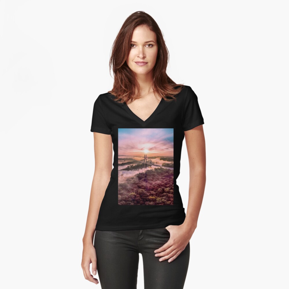 Item preview, Fitted V-Neck T-Shirt designed and sold by picdab-com.