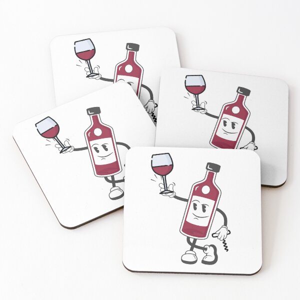 Item preview, Wine Lover, cute funny retro red wine bottle with glass and opener designed and sold by All Year Round.
