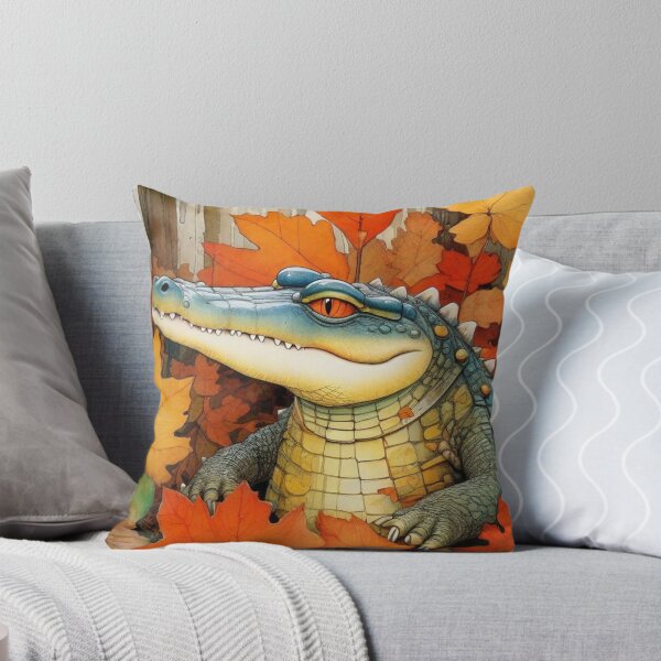 Item preview, Autumn crocodile - small watercolor portrait. designed and sold by SaraSumi.