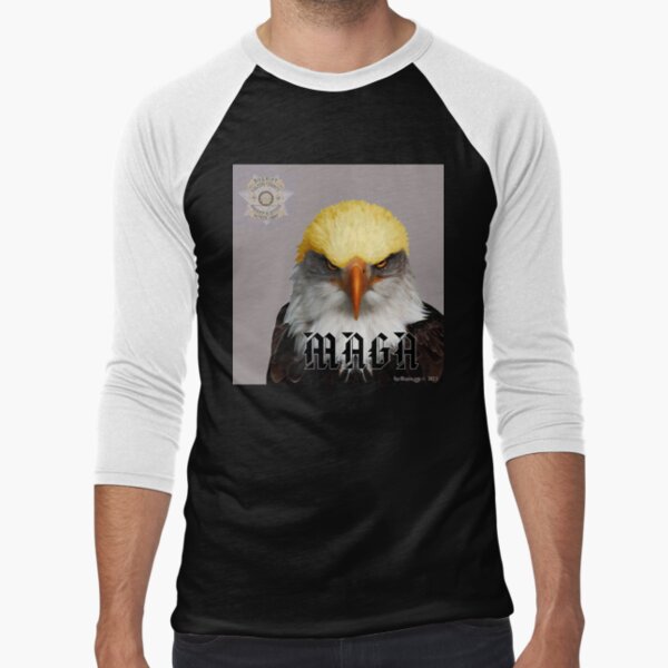 Trump Mugshot Eagle Baseball ¾ Sleeve T-Shirt