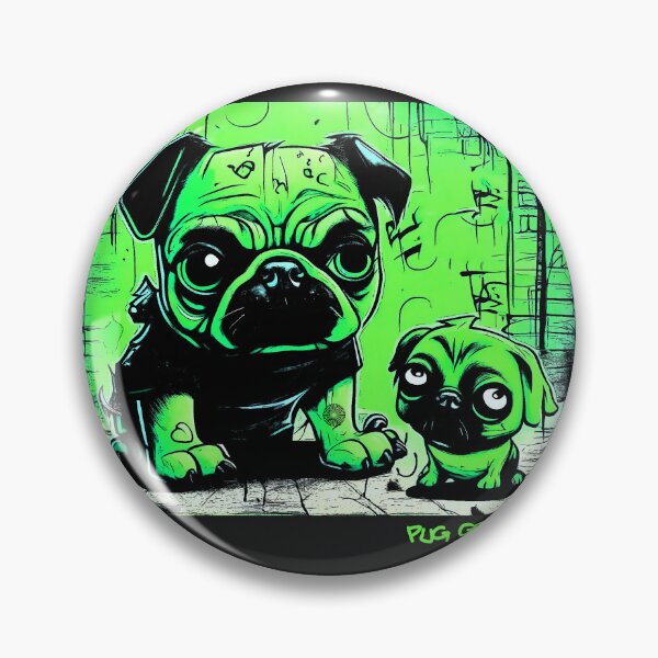 Artikelvorschau, Mops und Frankenstein Graffiti Art 5 entworfen und verkauft von RedBluffTraders.