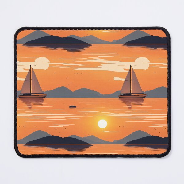Item preview, Sailboat, calm waters, sunset, warm hues designed and sold by CoolPixels.
