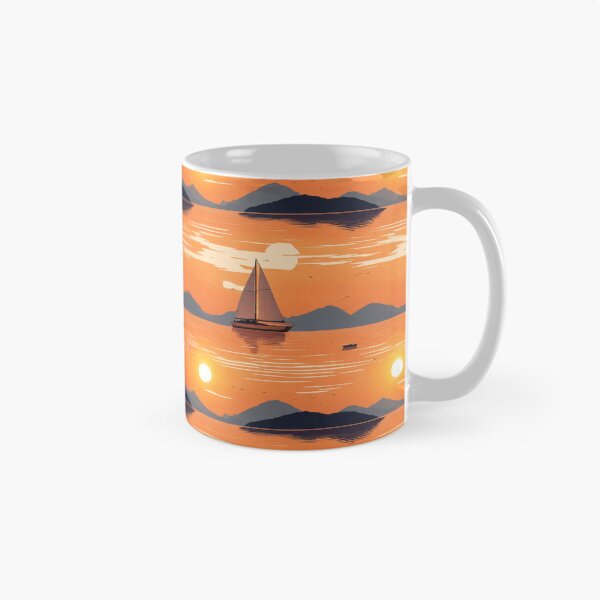 Item preview, Sailboat, calm waters, sunset, warm hues designed and sold by CoolPixels.