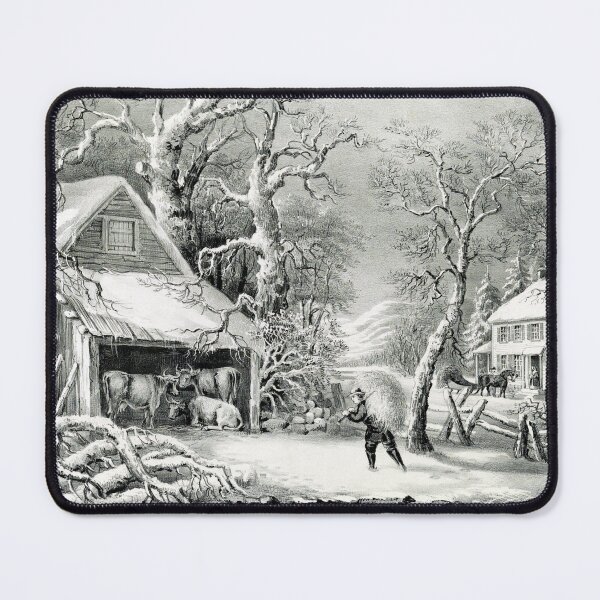 Item preview, STK501759A-A farmer carrying a bundle of hay to feed the cows outside a barn. designed and sold by StocktrekImages.