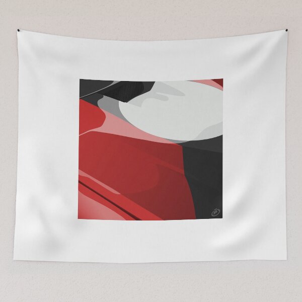Item preview, GT Classic Car Vector Art - Red and Black - custom colors available designed and sold by Steve Kidd Art.