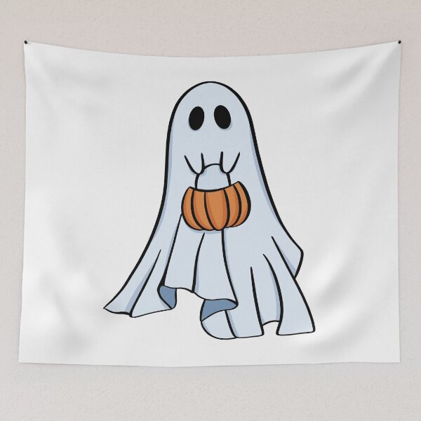 Item preview, The Ghost and the Pumpkin Bag designed and sold by ArtByKattie.