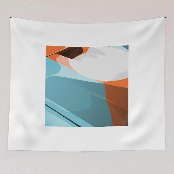 Item preview, GT Classic Car Vector Art - Blue and Orange - custom colors available designed and sold by Steve Kidd Art.