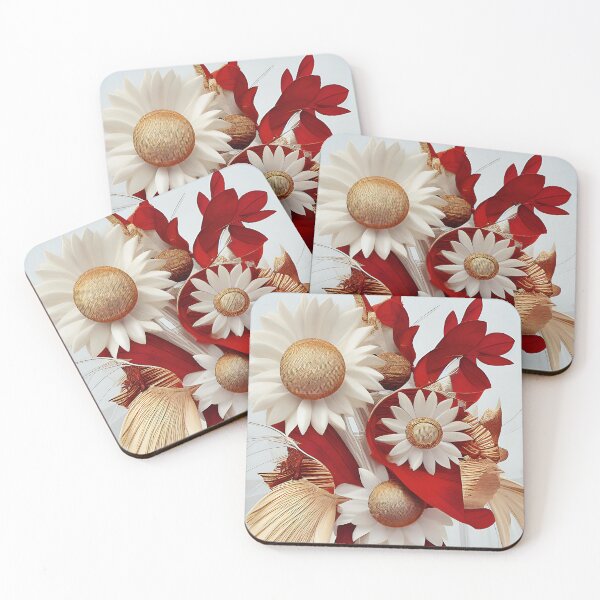 Item preview, Floral Collage in Red and Gold  designed and sold by Dana Roper.