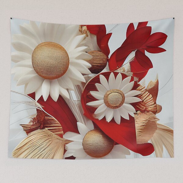 Item preview, Floral Collage in Red and Gold  designed and sold by Dana Roper.