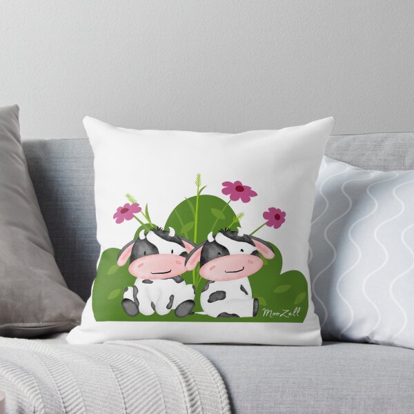 Item preview, Cow Friends with Purple Flowers designed and sold by MooZell.
