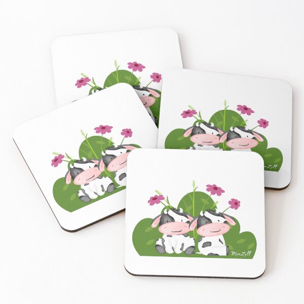 Item preview, Cow Friends with Purple Flowers designed and sold by MooZell.