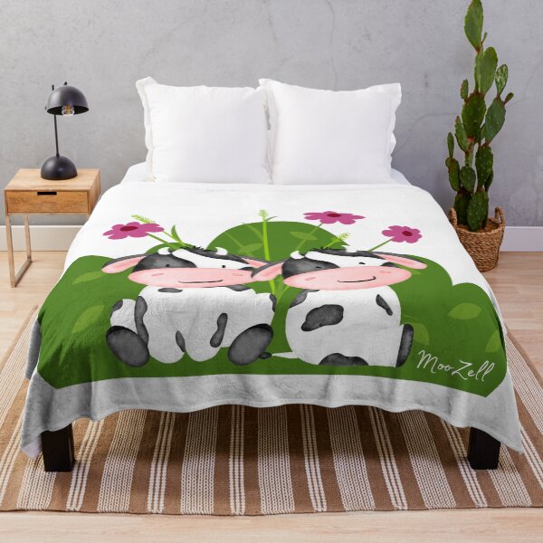 Item preview, Cow Friends with Purple Flowers designed and sold by MooZell.
