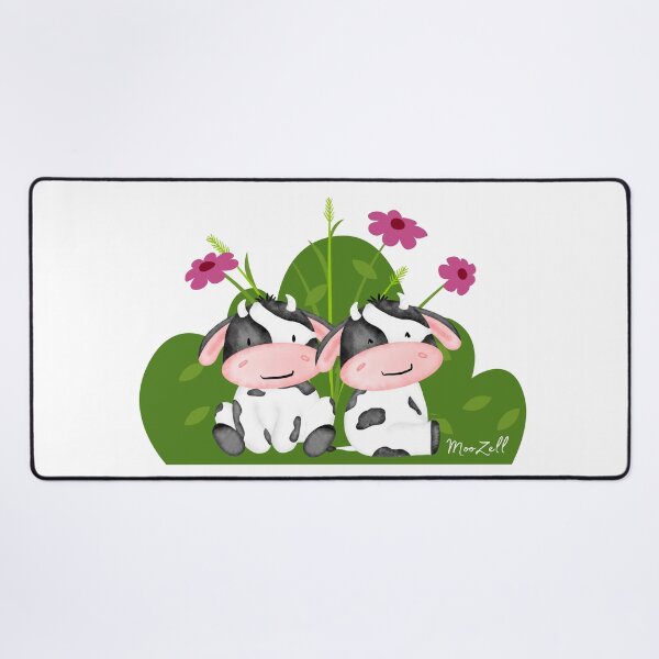 Item preview, Cow Friends with Purple Flowers designed and sold by MooZell.
