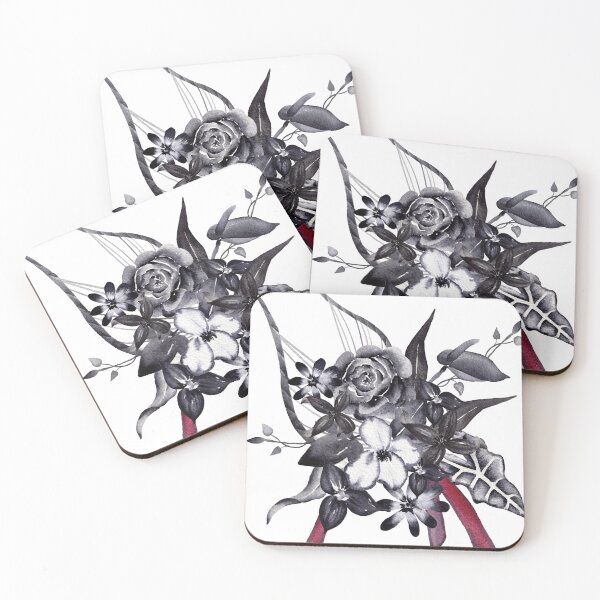 Item preview, Elegant Black Flower Bouquet designed and sold by VeronicaPrint.