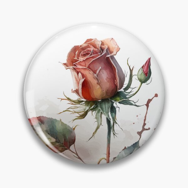 Artikelvorschau, Aquarell-Grunge-Rose mit Farbtupfer und tropfender Tinte entworfen und verkauft von StephanieWard.