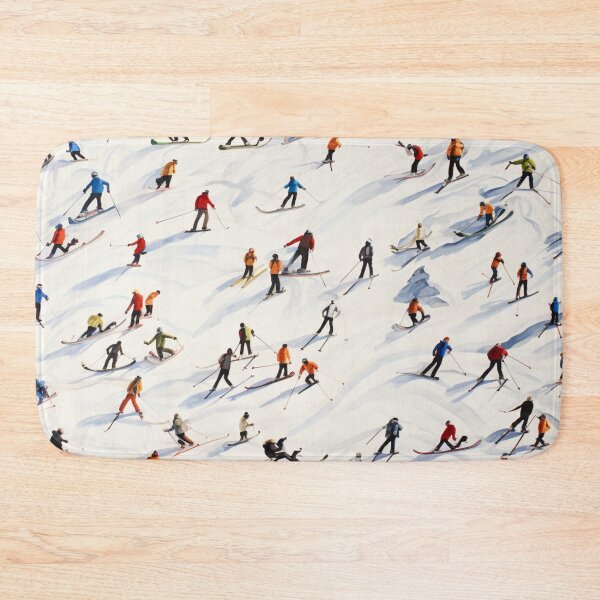 Item preview, A lot of skiers pattern designed and sold by LazyLifestyle.