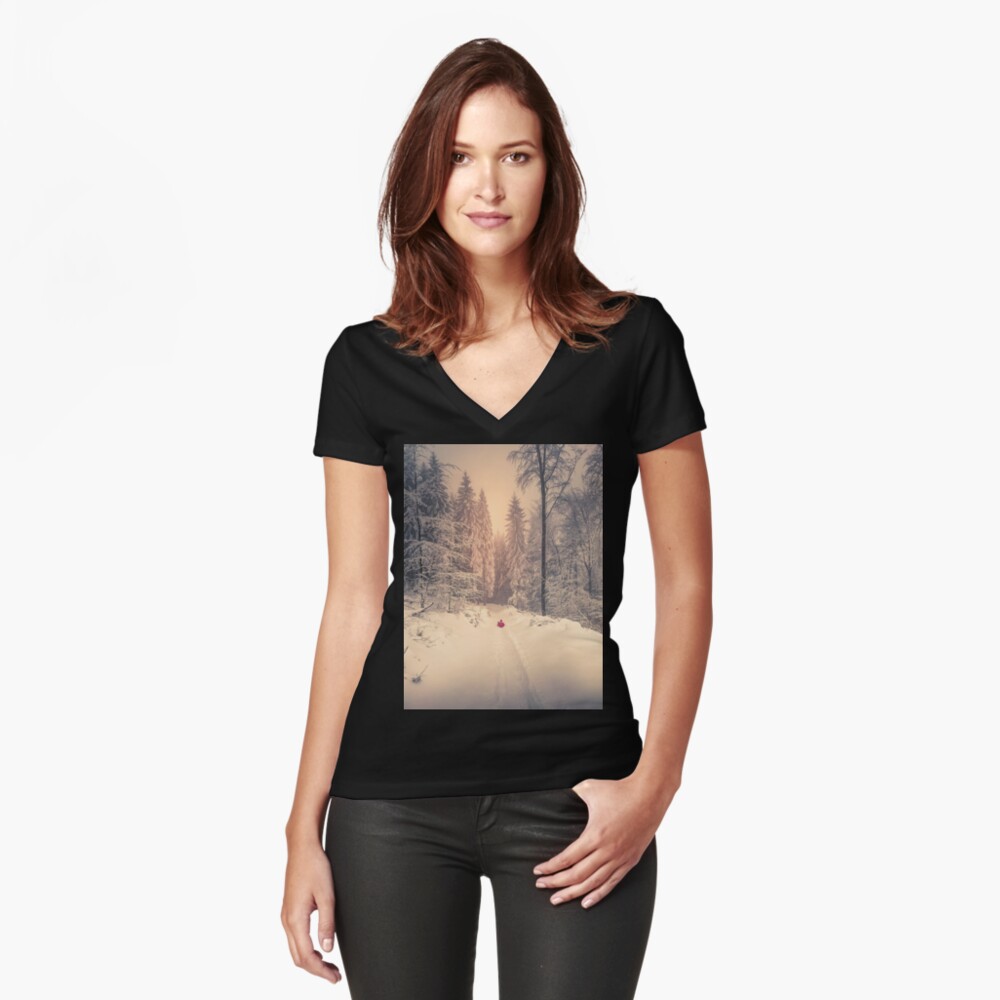 Item preview, Fitted V-Neck T-Shirt designed and sold by picdab-com.