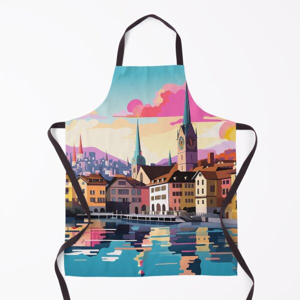 Item preview, A Pop Art Travel Print of Zurich - Switzerland designed and sold by StudioRedKoala.