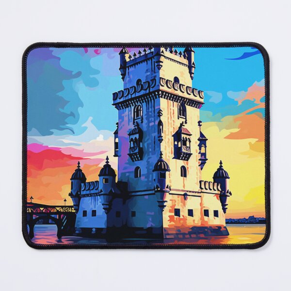 Item preview, A Pop Art Travel Print of the Belem Tower in Lisbon - Portugal designed and sold by StudioRedKoala.
