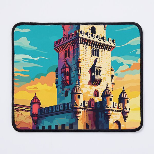 Item preview, A Pop Art Travel Print of the Belem Tower in Lisbon - Portugal designed and sold by StudioRedKoala.