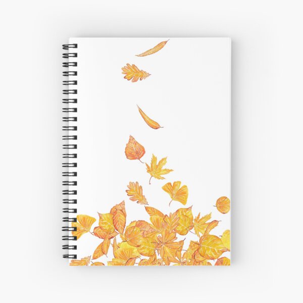 Item preview, hand painted falling yellow leaves watercolor designed and sold by ColorandColor.