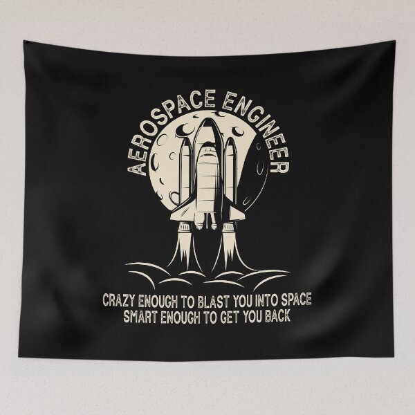 Item preview, Crazy Enough Funny Aerospace Engineer Engineering Rocket designed and sold by jingdomdesgine.