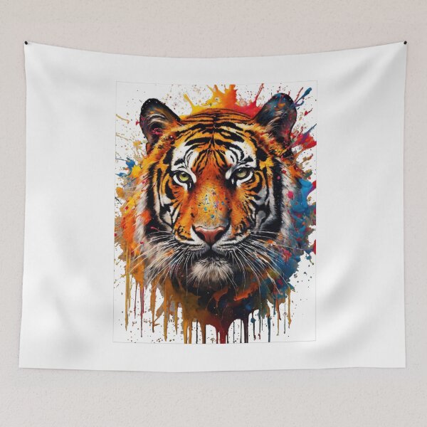 Item preview, The graffiti artist used bold colors and sharp lines to create a menacing tiger. designed and sold by Best-Art-32.