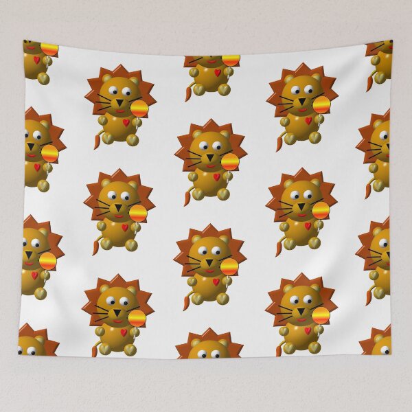 Item preview, Cute lion with a lollipop designed and sold by Artist4God.