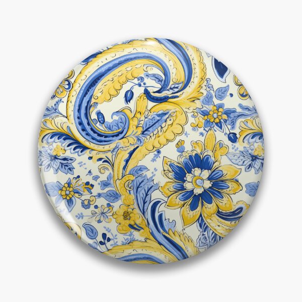 Item preview, Pretty Paisleys: Blue and Yellow designed and sold by Christfield.