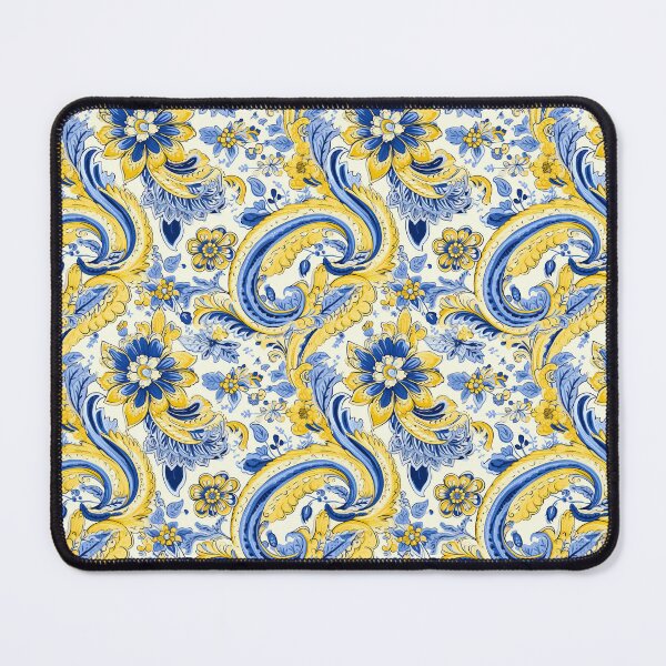 Item preview, Pretty Paisleys: Blue and Yellow designed and sold by Christfield.