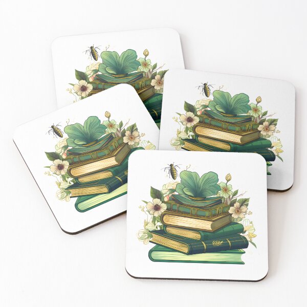 Item preview, Petaled Pages: Stacks of Green and Blossoms designed and sold by MDartists.