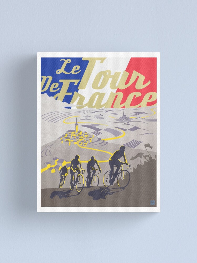 Alternate view of Le Tour de France retro poster Canvas Print