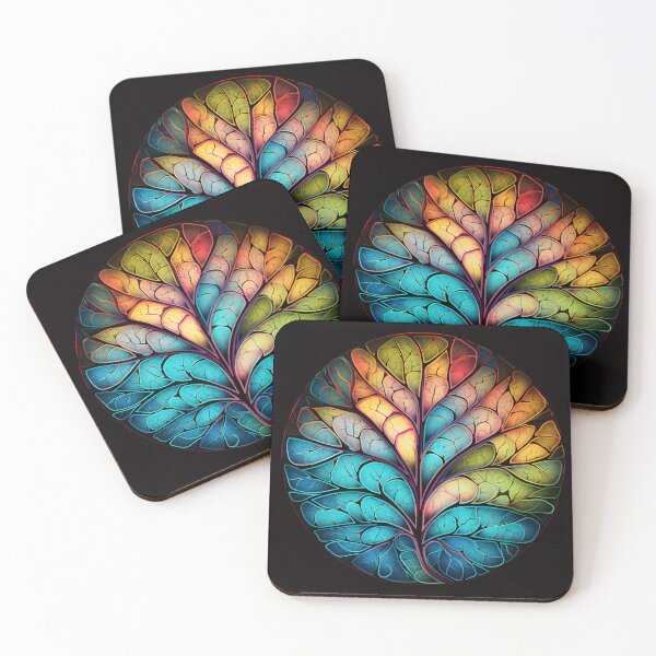 Item preview, Vivid Veins: A Kaleidoscopic Journey Through a Singular Leaf designed and sold by MDartists.