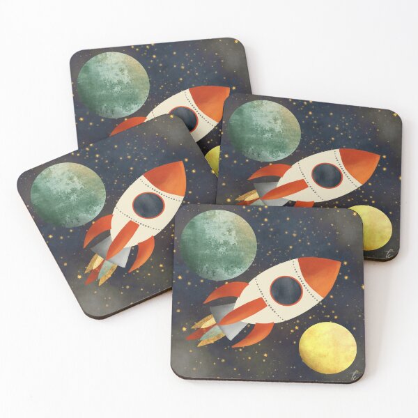 Item preview, Rocket and Planet - Space Science designed and sold by India Designs by Nikhhil Sahore.