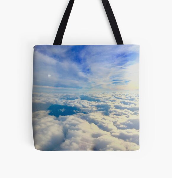 Clouded All Over Print Tote Bag